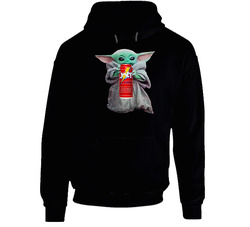 Baby Yoda The Child Mandalorian Jolt Cola Soda Pop Drink Hooded Sweatshirt Hoodie Baby Yoda The Child Mandalorian Jolt Cola Soda Pop Drink Hooded Sweatshirt Hoodie