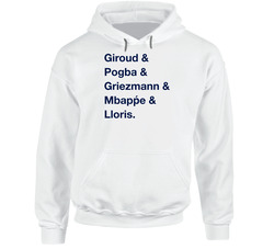 France Giroud Pogba Griezmann Mbappe Lloris World Cup Player Fan Hooded Sweatshirt Hoodie France Giroud Pogba Griezmann Mbappe Lloris World Cup Player Fan Hooded Sweatshirt Hoodie