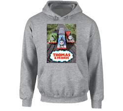 Thomas The Tank Engine & Friends 80s Kids Tv Show Hooded Sweatshirt Hoodie Thomas The Tank Engine & Friends 80s Kids Tv Show Hooded Sweatshirt Hoodie