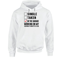 Single Taken Working On My Chevrolet Corvette C5 Z06 Funny Car Hooded Sweatshirt Hoodie
