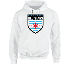 Chicago Red Stars Women's Professional Soccer League Team Logo Hooded Sweatshirt Hoodie Chicago Red Stars Women's Professional Soccer League Team Logo Hooded Sweatshirt Hoodie