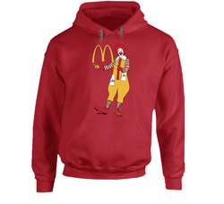 Ronald Mcdonald Mcdonalds Fast Food Mascot Hooded Sweatshirt Hoodie