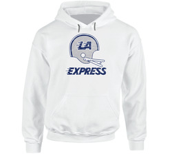 Los Angeles La Express Usfl Defunct Football Team Worn Look Hooded Sweatshirt Hoodie