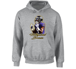 Marquise Brown Hollywood Brown Baltimore Football Fan Hooded Sweatshirt Hoodie Marquise Brown Hollywood Brown Baltimore Football Fan Hooded Sweatshirt Hoodie