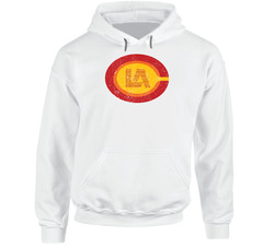 La Los Angeles Strings World Team Tennis League Retro Team Logo Hooded Sweatshirt Hoodie