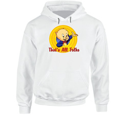 Porky Pig That's All Folks Retro Hooded Sweatshirt Hoodie Porky Pig That's All Folks Retro Hooded Sweatshirt Hoodie