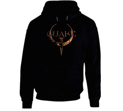 Quake Logo Video Game Classic Shooter Hooded Sweatshirt Hoodie Quake Logo Video Game Classic Shooter Hooded Sweatshirt Hoodie