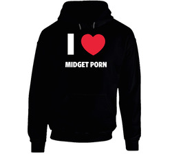 Funny I Heart Love Luv Midget Porn Hooded Sweatshirt Hoodie