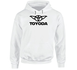 Toyoda Star Wars Yoda Car Logo Mashup Parody Hooded Sweatshirt Hoodie