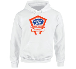 Burger Chef Restaurant Vintage Retro Logo Sign Hooded Sweatshirt Hoodie