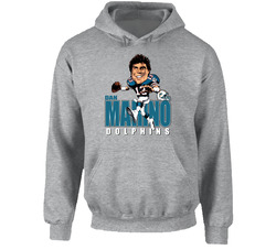 Dan Marino Retro Football Caricature Hooded Sweatshirt Hoodie