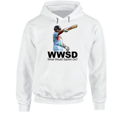 Sachin Tendulkar Wwjd India Cricket Hooded Sweatshirt Hoodie