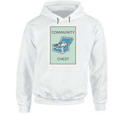 Monopoly Board Game Community Chest Card Group Halloween Costume Hooded Sweatshirt Hoodie
