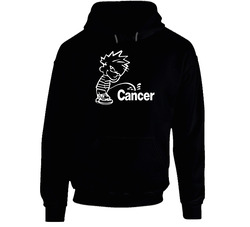 Calvin Peeing Cancer Hooded Sweatshirt Hoodie