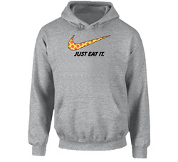 Just Eat It Nike Parody Pizza Fan Hooded Sweatshirt Hoodie