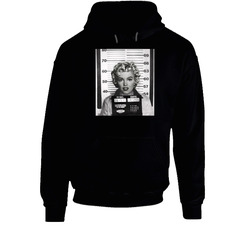 Marilyn Monroe Celebrity Mugshot Hooded Sweatshirt Hoodie