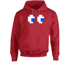 Red Mr Pac Man Ghost Hallowen Hooded Sweatshirt Hoodie Red Mr Pac Man Ghost Hallowen Hooded Sweatshirt Hoodie
