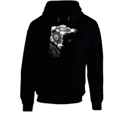 Companion Cube Portal Video Game Hooded Sweatshirt Hoodie Companion Cube Portal Video Game Hooded Sweatshirt Hoodie