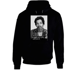 Jimi Hendrix Mugshot Music Fan Hooded Sweatshirt Hoodie Jimi Hendrix Mugshot Music Fan Hooded Sweatshirt Hoodie