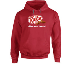 Give Me A Break Kit Kat Most Memorable Ad Slogan Hooded Sweatshirt Hoodie Give Me A Break Kit Kat Most Memorable Ad Slogan Hooded Sweatshirt Hoodie