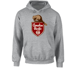 Canadian Pacific Railways Logo Hooded Sweatshirt Hoodie Canadian Pacific Railways Logo Hooded Sweatshirt Hoodie