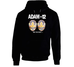 Adam-12 Tv Series 70's Retro Hooded Sweatshirt Hoodie Adam-12 Tv Series 70's Retro Hooded Sweatshirt Hoodie