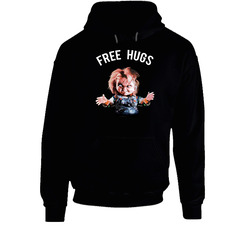 Chucky Free Hugs Childs Play Horror Movie Fan Hooded Sweatshirt Hoodie