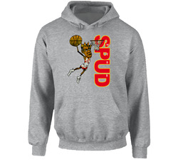 Spud Webb Retro Basketball Caricature Hooded Sweatshirt Hoodie Spud Webb Retro Basketball Caricature Hooded Sweatshirt Hoodie