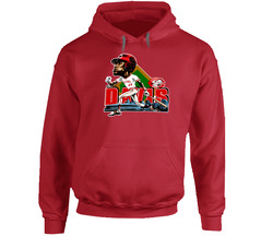 Eric Davis Retro Baseball Caricature Hooded Sweatshirt Hoodie Eric Davis Retro Baseball Caricature Hooded Sweatshirt Hoodie
