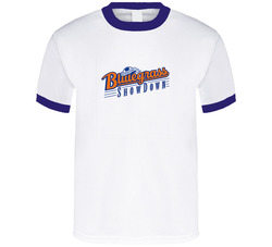 Bluegrass Music Showdown Vintage Blue Ringer T Shirt