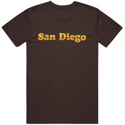 Vintage San Diego Brown Flocked T Shirt