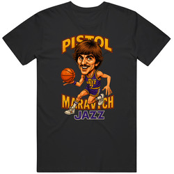 Pistol Pete Maravich Jazz Legend Tee T Shirt