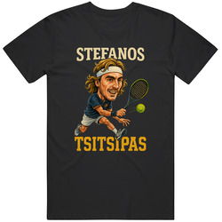 Stefanos Tsitsipas Vintage Retro Caricature Tee T Shirt