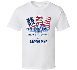 Aaron Pike Para Cross-country Skiing Milano Cortina 2026 Fan T Shirt Aaron Pike Para Cross-country Skiing Milano Cortina 2026 Fan T Shirt