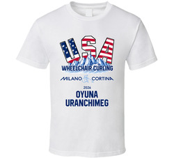Oyuna Uranchimeg Wheelchair Curling Milano Cortina 2026 Fan T Shirt