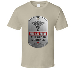 Allergic To Mornings Funny T Shirt Allergic To Mornings Funny T Shirt