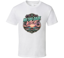 Metro-dade Vice Police Badge Nostalgic Tv Vintage Look T Shirt Metro-dade Vice Police Badge Nostalgic Tv Vintage Look T Shirt