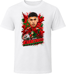 Bilal El Khannouss Morocco Soccer Caricature 2026 World Cup T Shirt Bilal El Khannouss Morocco Soccer Caricature 2026 World Cup T Shirt