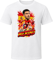 Mikel Merino Spain Soccer Caricature 2026 World Cup T Shirt Mikel Merino Spain Soccer Caricature 2026 World Cup T Shirt