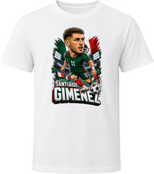 Santiago Gimenez, Mexico Caricature Soccer 2026 T Shirt