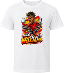 Nico Williams, Spain Caricature Soccer 2026 T Shirt Nico Williams, Spain Caricature Soccer 2026 T Shirt