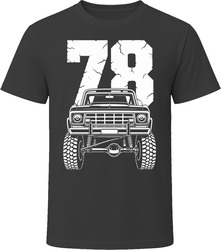 78 Bronco Collector Vintage Car Drawing Portrait T-Shirt