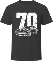 70 240Z Collector Vintage Car Drawing Portrait T-Shirt