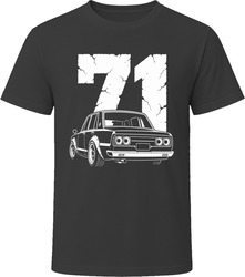 71 Hakosuka Collector Vintage Car Drawing Portrait T-Shirt