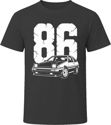 86 AE86 Collector Vintage Car Drawing Portrait T-Shirt
