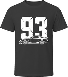 93 RX7 Collector Vintage Car Drawing Portrait T-Shirt