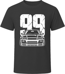 99 R34 Collector Vintage Car Drawing Portrait T-Shirt