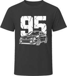 95 Rally Sedan WRX Collector Vintage Car Drawing Portrait T-Shirt