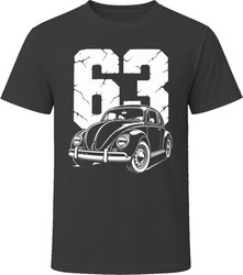 63 Beetle Collector Vintage Car Drawing Portrait T-Shirt
