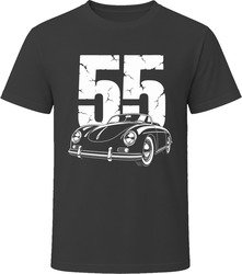 55 Speedster Collector Vintage Car Drawing Portrait T-Shirt
